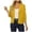 Yellow, variant on Tanghaowl Summer Cardigan Women's Elegant 3/4 Sleeve Knit Cardigan Slim Fit Fashionable Open Front Outerwear Grey M