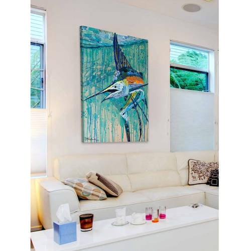 "Swordfish" Painting Print on Wrapped Canvas
