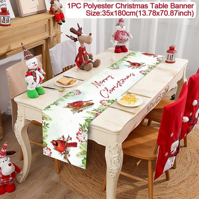 Camino de mesa navideño para decoración del hogar, mantel, cubierta de mesa, regalos de Navidad, Noel, Año Nuevo 2023, 2024