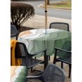 thumbnail image 6 of Square Outdoor Tablecloth with Umbrella Hole Sage Green Beach Outside Table Cloth Waterproof Patio Table Cover Farmhouse Coastal Ombre Sea Waves Art Zipper Tablecloths for Picnic Camping 54x54 Inch, 6 of 8