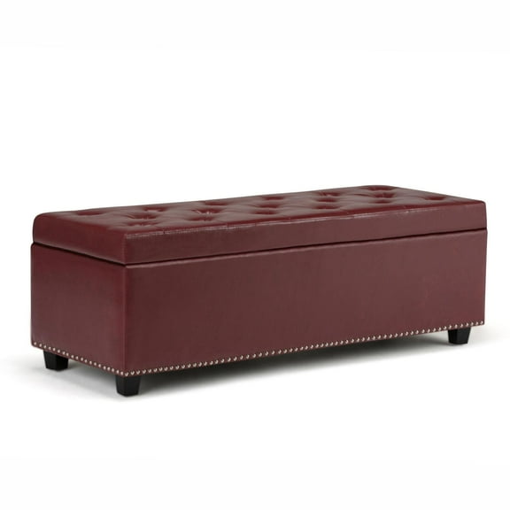 Simpli Home Hamilton Large Storage Ottoman Bench