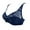 Blue, variant on 2 Packs Women's Bra Large Cup Lace Ultra Cup Seamless Underwire Big Breast Underwear