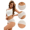 thumbnail image 3 of Unique Bargains Women's Hi-Cut High Waist Briefs Breathable Panties Underpants M Beige, 3 of 6