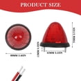 thumbnail image 3 of SKyggJG34 Watermelon Side Marker Lights For Trucks Trailers–12V 24V LED Lights With Stainless Ring IP65 Multi Color Lens–Easy Install Vehicle Accessories For Semi Trucks, 3 of 8