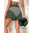 thumbnail image 3 of SHEWIN Womens Swimsuit Bottoms Tankini Swim Shorts High Waisted Drawstring Swimshorts Sports Pants with Liner Green, 3 of 10