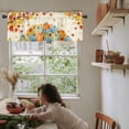 thumbnail image 6 of Curtain Valance, Thanksgiving Pumpkin Sunflower Maple Leaf Autumn Rod Pocket Valance Short Window Decor Curtains for Kitchen Bathroom Bedroom,1 Panel 54" x 18", 6 of 6