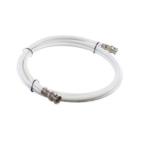 THE CIMPLE CO - BNC Cable, Made in the USA, White RG6 HD-SDI and SDI Cable (with two male BNC Connections) – 75 Ohm, Professional Grade, Low Loss Cable – 6 feet