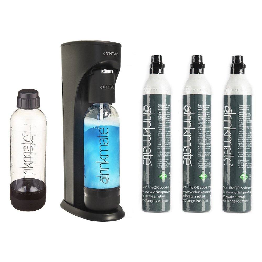 Drinkmate Sparkling Water and Soda Maker Ultimate Bundle, Carbonates