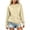 Khaki, variant on Women's Sweatshirt Crewneck Long Sleeve Oversized Solid Color Pullover Tops with Pockets Green L