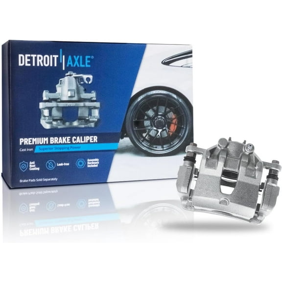 Detroit Axle - Front Left Brake Caliper with Bracket Replacement for 2012-2014 Dodge Attitude, 2012-2017 Hyundai Accent Kia Rio