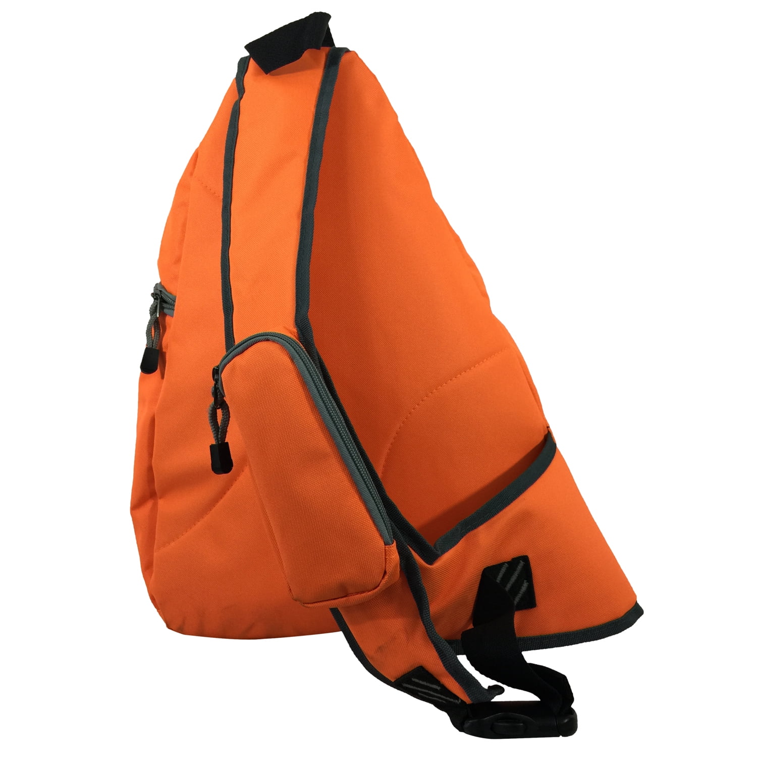 K-Cliffs XL 20 inch Unisex Reflective Sling Backpack Student Bookbag Travel Daypack Safety, Neon Orange, 100% Polyester