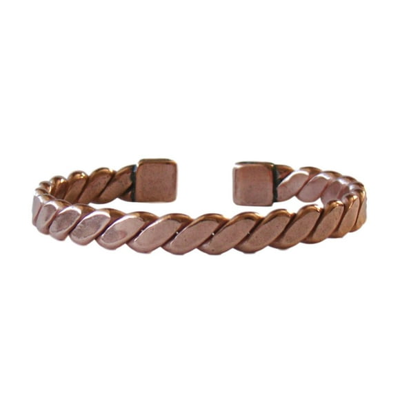 Solid Copper Non Magnetic Bracelet Relieves Joint Pain 6 3/4" to 7 1/2" one size adjustable