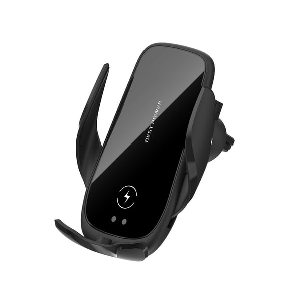 TRM TECH Wireless Car Charger 15W Fast Charging Auto Clamping Car Charger Phone Mount Windshield Dashboard Air Vent Phone Holder for iPhone 12 11 Pro Max Xs, Samsung Galaxy S20, S10 S9 Note 9, etc