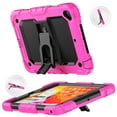 thumbnail image 6 of ELEHOLD for iPad mini 5/mini 4 7.9 inch 2019/2015 Ragged Case, Soft Silicone Hard PC Shoulder Strap Built-Kickstand Anti-Drop Shockproof Heavy Duty Protective Cover Case,Rose, 6 of 9