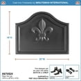 thumbnail image 2 of Achla Designs Minuteman International Fleur De Lys Decorative and Protective Fireback, 20 Inch Long, Black, 2 of 3