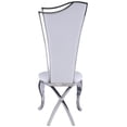 thumbnail image 6 of Milan Nikki 21.1" Tall-Back Steel and Faux Leather Side Chair in White, 6 of 6