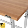 thumbnail image 5 of Seville Classics UltraHD® Heavy Duty Workbench Table w/ Solid Wood Top, 1000 lbs. Weight Capacity Workstation for Garage, Warehouse, Workshop, Granite, 60" W x 24" D x 28.5" to 42" High Desktop, 5 of 9