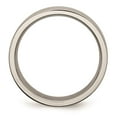 thumbnail image 2 of Grey Titanium Ring Band Wedding Grooved 6mm Brushed and Polished, 2 of 6