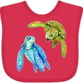 thumbnail image 3 of Inktastic Sea Turtles Swimming Together Boys or Girls Baby Bib, 3 of 4