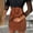 Brown, variant on Babysbule Skirt for Women Plus Size Fashion Women Casual High Waist Solid Zipper Slit Buttocks Mini Skirt
