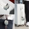 thumbnail image 6 of Tree 2pcs PU Leather Round Bag Tags with Privacy Cover and Name ID Tag - Suitcase Tags for Travel Luggage, Handbags, Backpacks, School Bags, 6 of 6