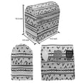 thumbnail image 5 of Tribal Lounger Chair Bag, Prehistoric Aztec with Circles Triangles Tribal Folk Pattern, High Capacity Storage with Handle Container, Lounger Size, Charcoal Grey White, by Ambesonne, 5 of 5
