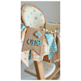 thumbnail image 5 of Polka Dot Gingham Fabric Banner with Felt Ball Trim and One Cookie Decoration, First Birthday Party Decorations, Party Backdrop, Photo Background, Event Decor, Birthday Party Supplies, 5 of 7