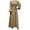 Beige, variant on Elegant Dubai Swing Dress for Women Loose Fit Long Sleeve Round Neck Zipper Front Solid Color Abaya