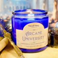 thumbnail image 2 of Fantasy & Tabletop RPG Candles, Handcrafted, Coconut-Apricot Wax, Wood Wick, Firelight Fables (10 oz Jar, Arcane University), 2 of 5