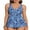 Blue, variant on Charmo Wrapped V Neck Tankini Tops for Womens Built in Bras Flowy Swimsuit Tops Bathing Suit Tops Only(No Bottoms)