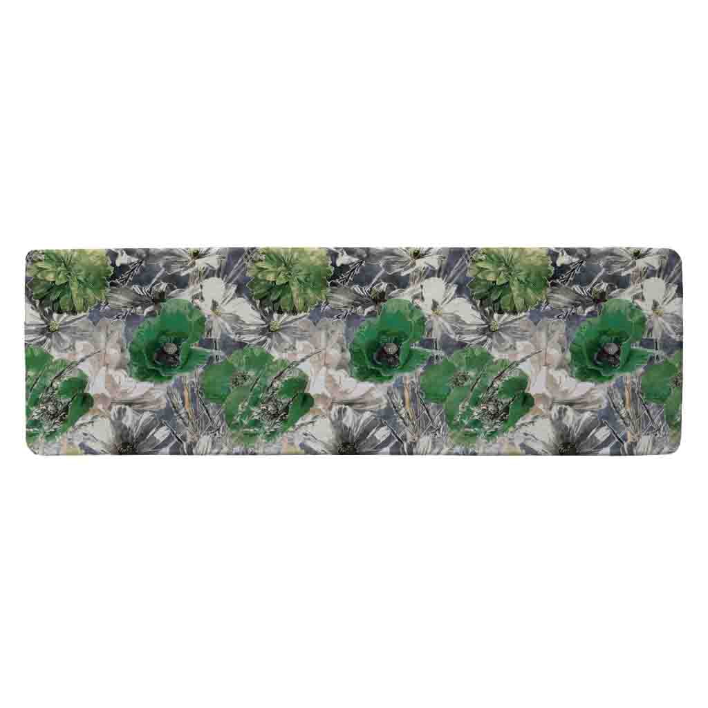 Green Flowers (Runner Rug)