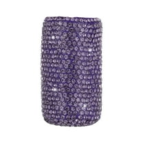 Car Lip Balm & Lipstick Organizer with Rhinestones, Car Dashboard Jewelry Tray, Valentine's Gift for Women, Cup Holder Storage Trinket Box Purple