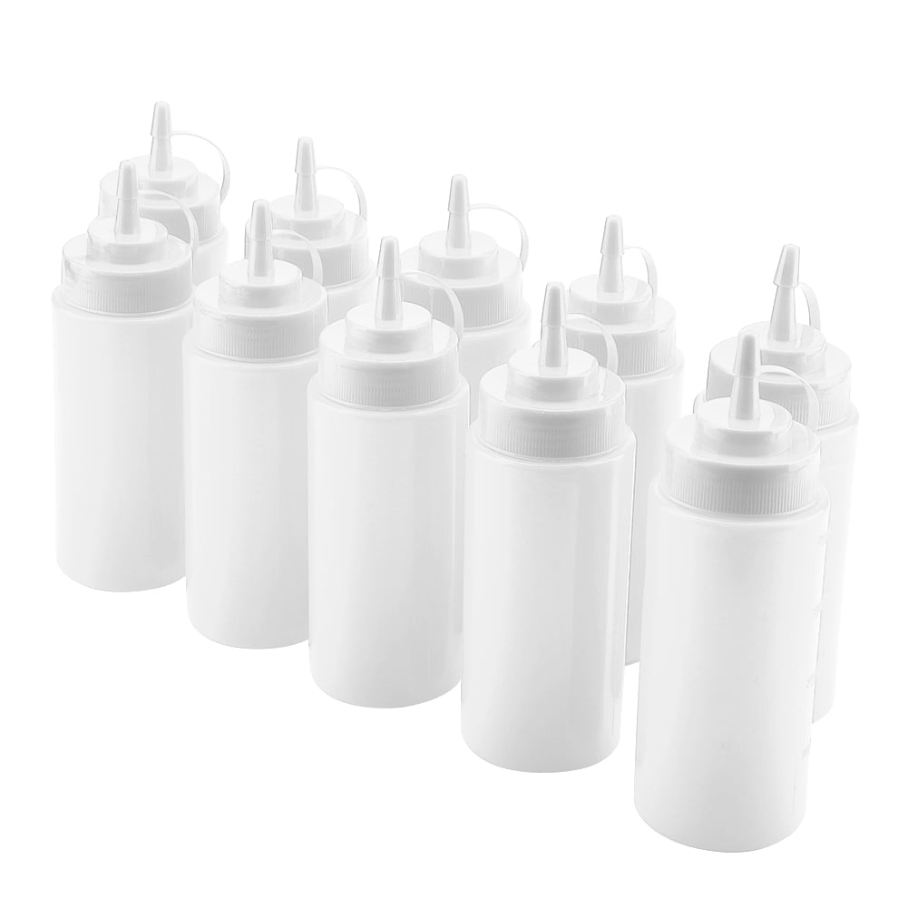 Tebru Plastic Condiment Dispenser, Condiment Dispenser, 460ml 10pcs