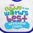 thumbnail image 4 of Inktastic Daddy is Worlds Best Wrestling Coach Boys or Girls Baby Bib, 4 of 4