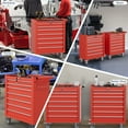 thumbnail image 7 of 7-Drawer Tool Chest,Rolling Tool Cart with Wheels,High Capacity Tool Cabinet with Locking System for Garage, Warehouse, Workshop-Red, 7 of 7