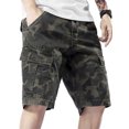 thumbnail image 2 of Faithtur Men? s Solid Color/Camouflage Print High Waist Shorts with Pockets, 2 of 7