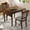 Brown, variant on 3 Piece Kitchen Dining Set, Dining Table with Drop Leaf and 2 Upholstered Chairs,Brown