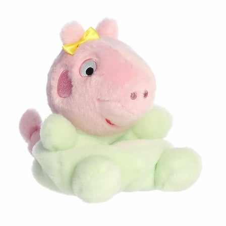 Aurora - Mini Pink Playful Stuffed Animal - 4" Evie Baby Pig Palm Pals - Peppa Pig