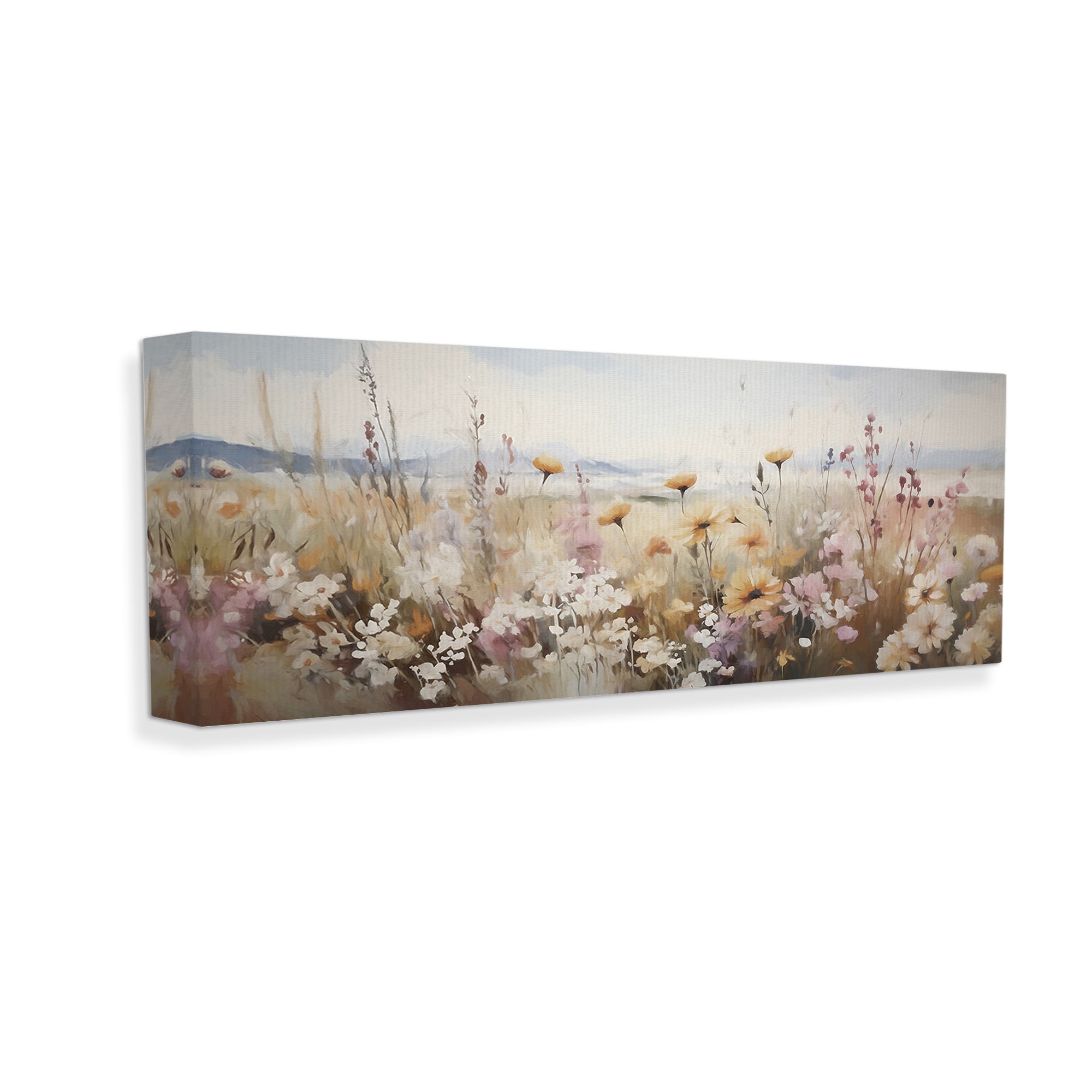 Stupell Industries Mountain Meadow Blooms Botanical & Floral Painting Gallery Wrapped Canvas Art Print Wall Art, 40 x 17