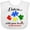 AA-White, variant on Inktastic Autism Awareness Boys or Girls Baby Bib