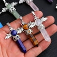 thumbnail image 4 of QQTDFG Opalite Gems Angel Wings Pendulum Necklace Magic Reiki Healing Amulet-default, 4 of 7