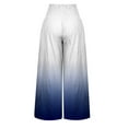 thumbnail image 5 of Yievot Women's Linen Pants M Blue Clearance Women's Loose Wide Leg Pants High Waist Straight Pants Casual Printing Pants, 5 of 6