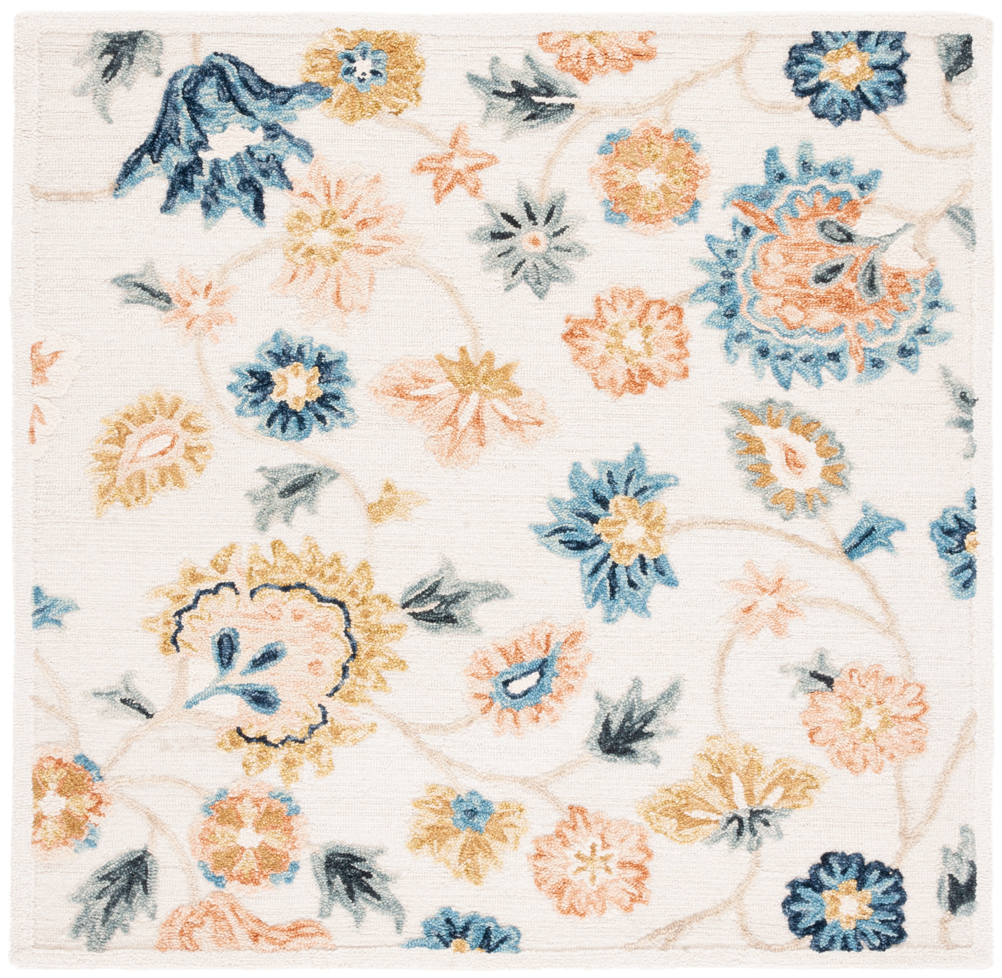 Safavieh Metro Naira Floral Area Rug, Ivory/Gray, 6' x 6' Square
