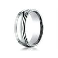 thumbnail image 2 of Benchmark� 7.5mm Comfort-fit High Polished Double Round Edge Carved Design Wedding Band Ring, 2 of 9