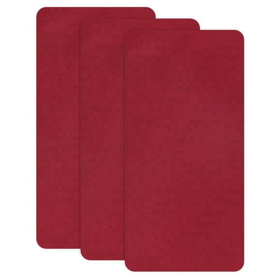 Uxcell 3-Pack Polyester Repair Patches, 7.9 x 3.9" Self-Adhesive Fabric Repair Patches for Sofas, Wine Red