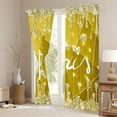 thumbnail image 3 of Manfei Romantic Valentines Day Black Out Curtains, Glitter Yellow Diamond Curtains Pack of 2 (42x63 Each), Teens Adult Bedroom Curtains, Window Curtains Decor, 3 of 6