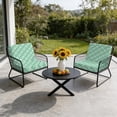 thumbnail image 6 of Outdoor Patio Cushion Covers 4 Pack Green Plaid Patio Chair Cushion Covers with Ties and Zipper Mint Green Grid Stripes Waterproof Outdoor Seat Cushion Covers for Patio Furniture 22"x22", 6 of 9