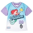 thumbnail image 2 of Disney The Little Mermaid Little Girls' Athletic Short Sleeve T-Shirt Ariel Flounder Blue, 2 of 7