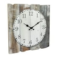 thumbnail image 4 of Stonebriar 15.7" Brown Analog Square Farmhouse Battery Operated Wall Clock, 4 of 8
