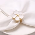 thumbnail image 5 of 6 uds anillo para servilleta hebilla flor soporte para sala de cena decoración de cocina de boda, blanco, 5 of 5
